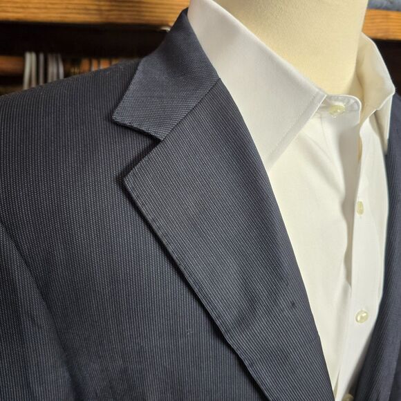 Canali Men's Virgin Wool Navy Blazer 42R - Picture 3 of 15